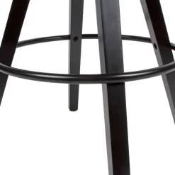 FineBuy 2er Set Barhocker Schwarz Tresenhocker Kunstleder mit Lehne Barstuhl