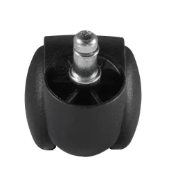 FineBuy 5er Set Rollen für Bürostuhl 11 Teppichbodenrollen 50 mm Weichbodenrollen