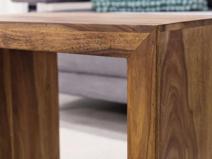 FineBuy 3er Set Satztisch Massivholz Wohnzimmertisch Landhausstil Beistelltisch
