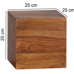 FineBuy 4er Set Wandregale Massivholz Holzregal Landhaus Hängeregal Wandboard