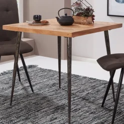 FineBuy Esstisch Holz Esszimmertisch Massiv Akazie Küchentisch Tisch Esszimmer