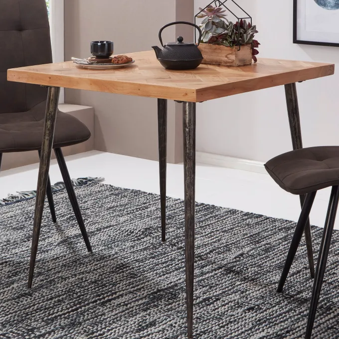 FineBuy Esstisch Holz Esszimmertisch Massiv Akazie Küchentisch Tisch Esszimmer