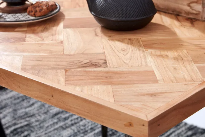 FineBuy Esstisch Holz Esszimmertisch Massiv Akazie Küchentisch Tisch Esszimmer