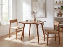 FineBuy Esstisch Holz Massiv Esszimmertisch Sheesham Küchentisch Klein Rustikal