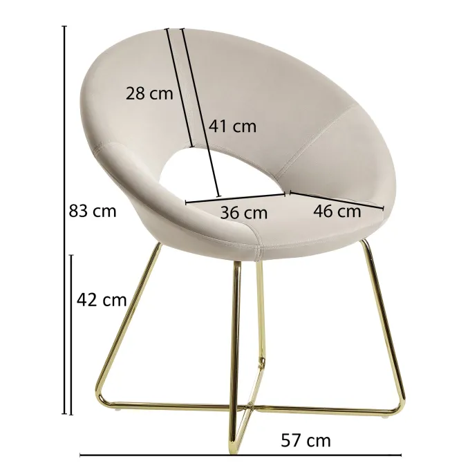 FineBuy Esszimmerstuhl Samt / Metall Küchenstuhl Polsterstuhl Stuhl Esszimmer