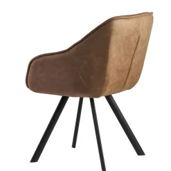 FineBuy Esszimmerstuhl Wildlederoptik Küchenstuhl Stoff Schalenstuhl Stuhl 110kg