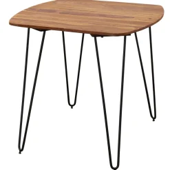 FineBuy Esszimmertisch Esstisch mit Metallbeinen Tisch Massivholz Holztisch