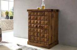 FineBuy Hausbar Massivholz Weinbar Weinschrank Kleiner Barschrank Alkoholschrank