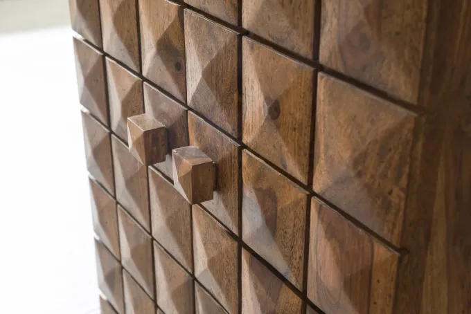 FineBuy Hausbar Massivholz Weinbar Weinschrank Kleiner Barschrank Alkoholschrank