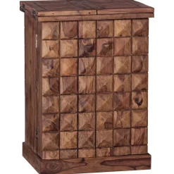 FineBuy Hausbar Massivholz Weinbar Weinschrank Kleiner Barschrank Alkoholschrank