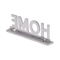 FineBuy Home Schriftzug Deko Wohnzimmer Tisch Dekoration Alu Aluminium Wohndeko