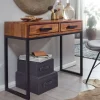 FineBuy Konsolentisch Sheesham Massivholz 90x76x36 cm Flurtisch Anrichte Schmal