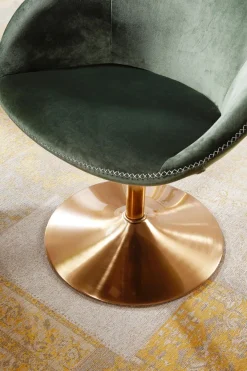 FineBuy Loungesessel SIRAN Drehstuhl Clubsessel Samt Cocktailsessel Barsessel