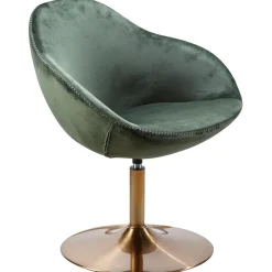 FineBuy Loungesessel SIRAN Drehstuhl Clubsessel Samt Cocktailsessel Barsessel