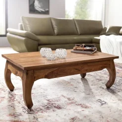 FineBuy Massiv-Holz Couchtisch Wohnzimmertisch Beistelltisch Landhaus Sofatisch