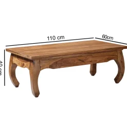 FineBuy Massiv-Holz Couchtisch Wohnzimmertisch Beistelltisch Landhaus Sofatisch