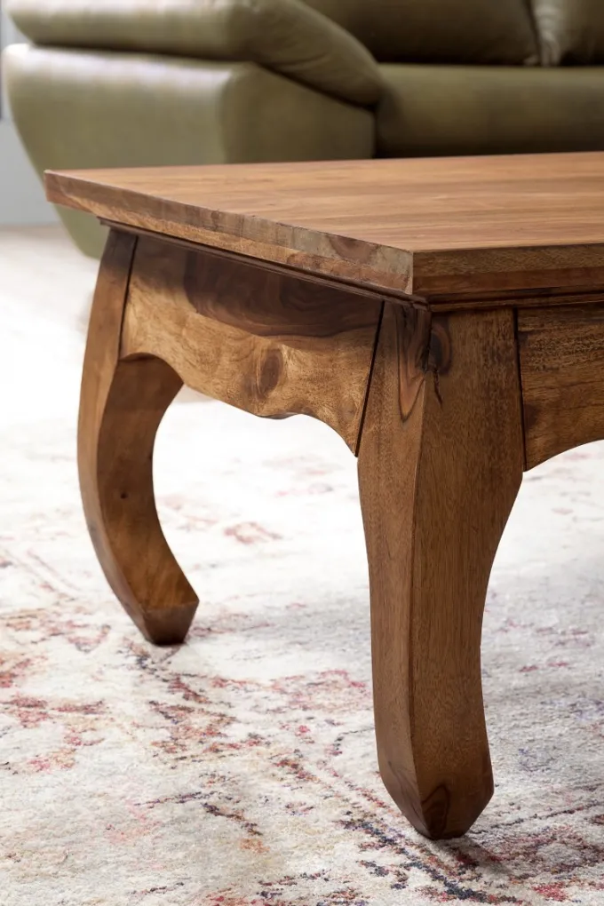 FineBuy Massiv-Holz Couchtisch Wohnzimmertisch Beistelltisch Landhaus Sofatisch