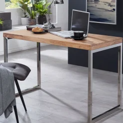 FineBuy Massivholz Schreibtisch Anrichte Computertisch Konsolentisch