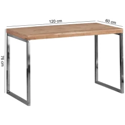 FineBuy Massivholz Schreibtisch Anrichte Computertisch Konsolentisch