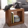 FineBuy Massivholz Sheesham Standregal Bücherregal Regal 44x44x33cm Cube