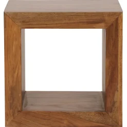 FineBuy Massivholz Sheesham Standregal Bücherregal Regal 44x44x33cm Cube