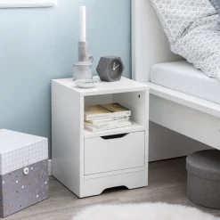 FineBuy Nachtkonsole Holz 31x43x31 cm Nachttisch Nachtkommode Schlafzimmer