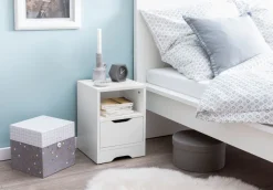 FineBuy Nachtkonsole Holz 31x43x31 cm Nachttisch Nachtkommode Schlafzimmer