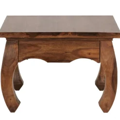 FineBuy Opium Wohnzimmertisch 60 x 40 x 60cm Sheesham Holz quadratisch Sofatisch