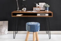 FineBuy Schreibtisch 110x60 cm Bürotisch Laptoptisch Massiv Holztisch Sheesham
