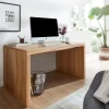 FineBuy Schreibtisch 160 x 80 x 76 cm Akazie Massiv Bürotisch Büromöbel