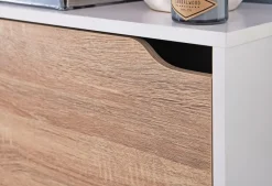 FineBuy Schuhkipper 4 Fächer 24 Paar Schuhe Schuhkommode Schuhschrank Sonoma