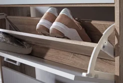 FineBuy Schuhkipper Schuhschrank Schuhregal 16 Paar Schuhe + Ablage + Schublade