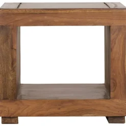 FineBuy Sheesham Massivholz Couchtisch Wohnzimmertisch Beistelltisch 50x50cm
