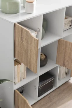 FineBuy Standregal MASSA Bücherregal mit 9 Fächern Sideboard Würfelregal Kommode