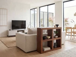FineBuy Standregal Massivholz 82cm Holzregal Naturprodukt Beistelltisch Landhaus