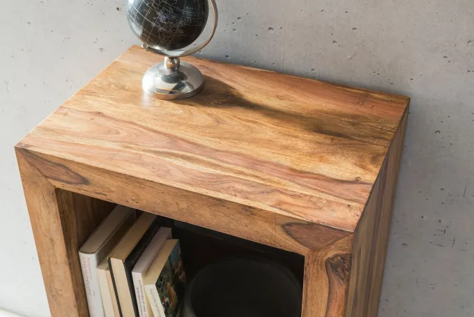 FineBuy Standregal Massivholz 88cm Holzregal Naturprodukt Beistelltisch Landhaus