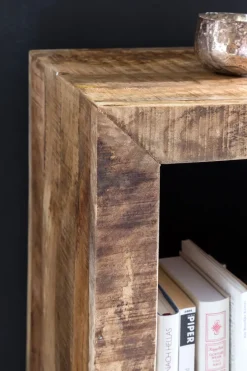 FineBuy Standregal 45 x 90 x 35 cm Bücherregal Mangoholz Beistelltisch Massiv