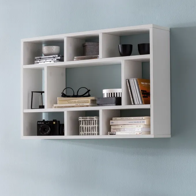 FineBuy Wandregal Hängeregal Wandboard Holz Bücherregal Klein Modern