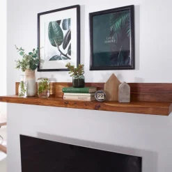 FineBuy Wandregal Massivholz Regal Landhausstil Holzregal Wandboard