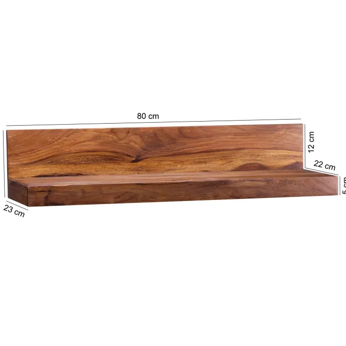 FineBuy Wandregal Massivholz Regal Landhausstil Holzregal Wandboard