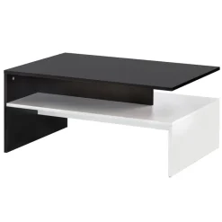 FineBuy Wohnzimmertisch Couchtisch Sofatisch Loungetisch mit Ablage 90 x 60 cm