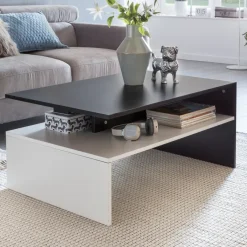 FineBuy Wohnzimmertisch Couchtisch Sofatisch Loungetisch mit Ablage 90 x 60 cm