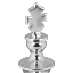 Große Schachfigur Aluminium Dekoration poliert Design Skulptur Dekofigur XXL