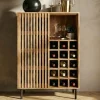 Hausbar Mango Massivholz 123cm Barschrank Spirituosenschrank Weinschrank Weinbar