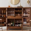 Hausbar Massivholz 65cm Barschrank Weinschrank aufklappbar Bar Möbel Handmade