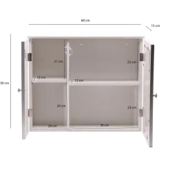 Hängeschrank Weiß 60cm Badezimmer Wandschrank Spiegelschrank Wandschrank Bad