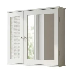 Hängeschrank Weiß 60cm Badezimmer Wandschrank Spiegelschrank Wandschrank Bad