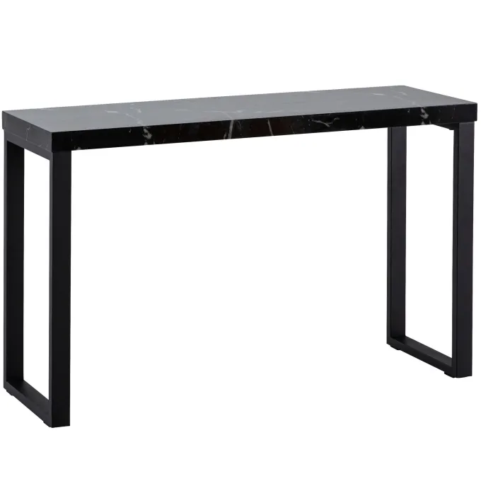 Konsolentisch FineBuy Anrichte 120cm Marmor Optik Flurtisch Schwarz Schreibtisch