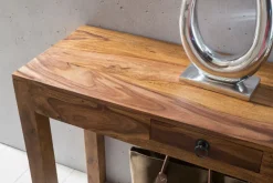 Konsolentisch Holz Massiv Wandtisch Konsole Anrichte 1 Schublade Schreibtisch