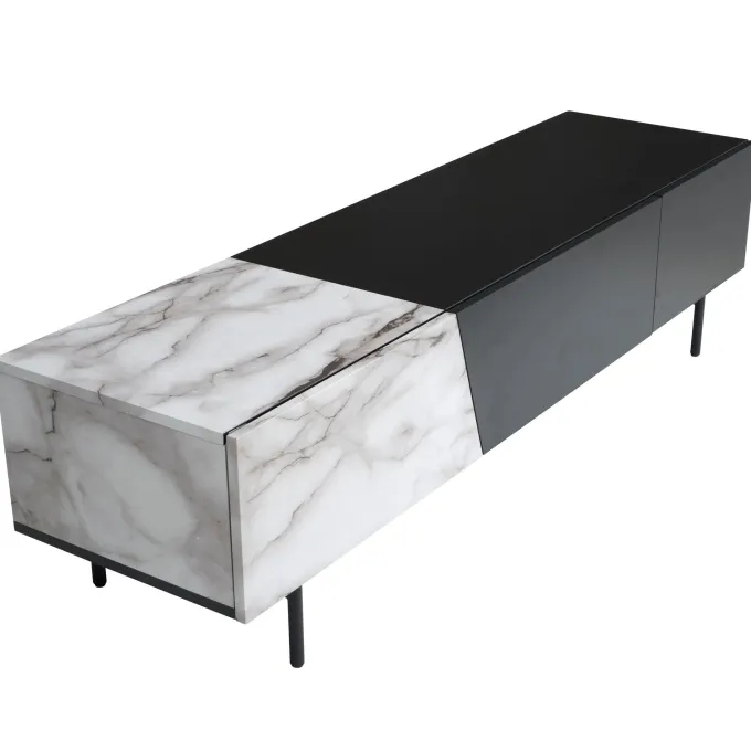 Lowboard FineBuy TV Schrank 150 cm Fernsehtisch Fernsehschrank Türen Schublade